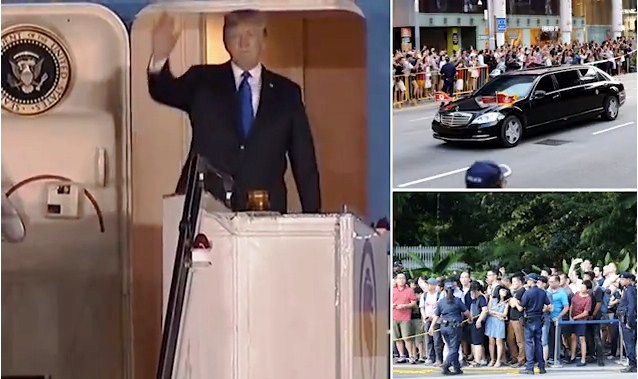 Presiden Donal Trump Tiba di Singapura Jelang KTT dengan Kim Jong Un